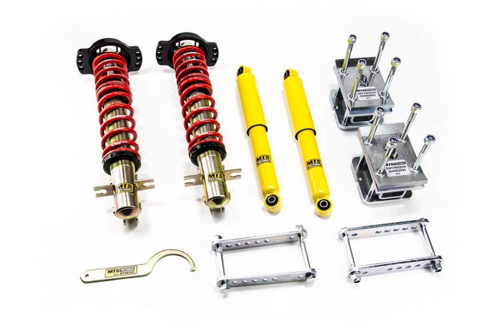 Street Coilover Kit w/ Camber Adjust Top Mounts (Gold) for Volkswagen CADDY Mk1 (14) - MTS Technik UK - mtsgwvw84-volkswagen-caddy-mk1-14