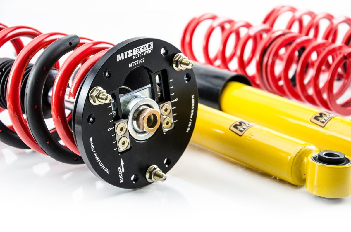 Street Coilover Kit w/ Camber Adjust Top Mounts (Gold) for Volkswagen GOLF Mk8 Vriant (CG5) - MTS Technik UK - mtsgwvw101-volkswagen-golf-mk8-vriant-cg5