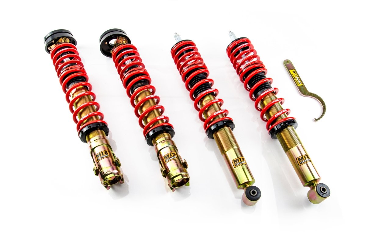Street Coilover Kit w/ Camber Adjust Top Mounts (Gold) for Volkswagen POLO Mk3 (6N1) - MTS Technik UK - mtsgwvw90-volkswagen-polo-mk3-6n1