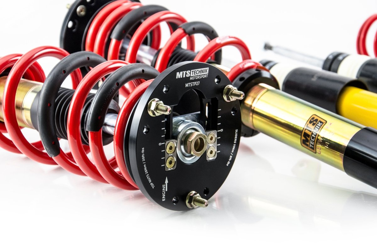 Street Coilover Kit w/ Camber Adjust Top Mounts (Gold) for Volkswagen TOURAN (5T) - MTS Technik UK - mtsgwvw103-volkswagen-touran-5t