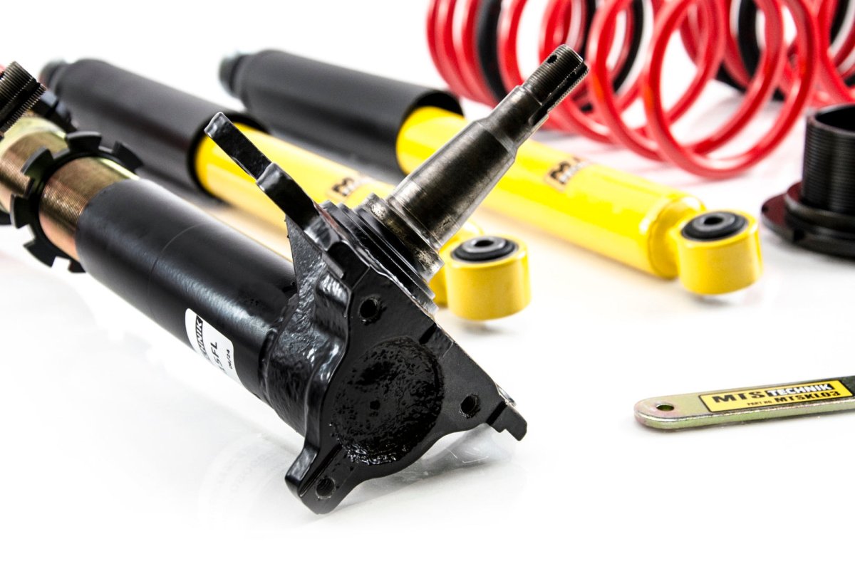 Street Coilover Kit w/ Camber Adjust Top Mounts (Gold) - Weld - In for BMW 1502 - 2002 (E10) - MTS Technik UK - mtsgwbm94-bmw-1502-2002-e10