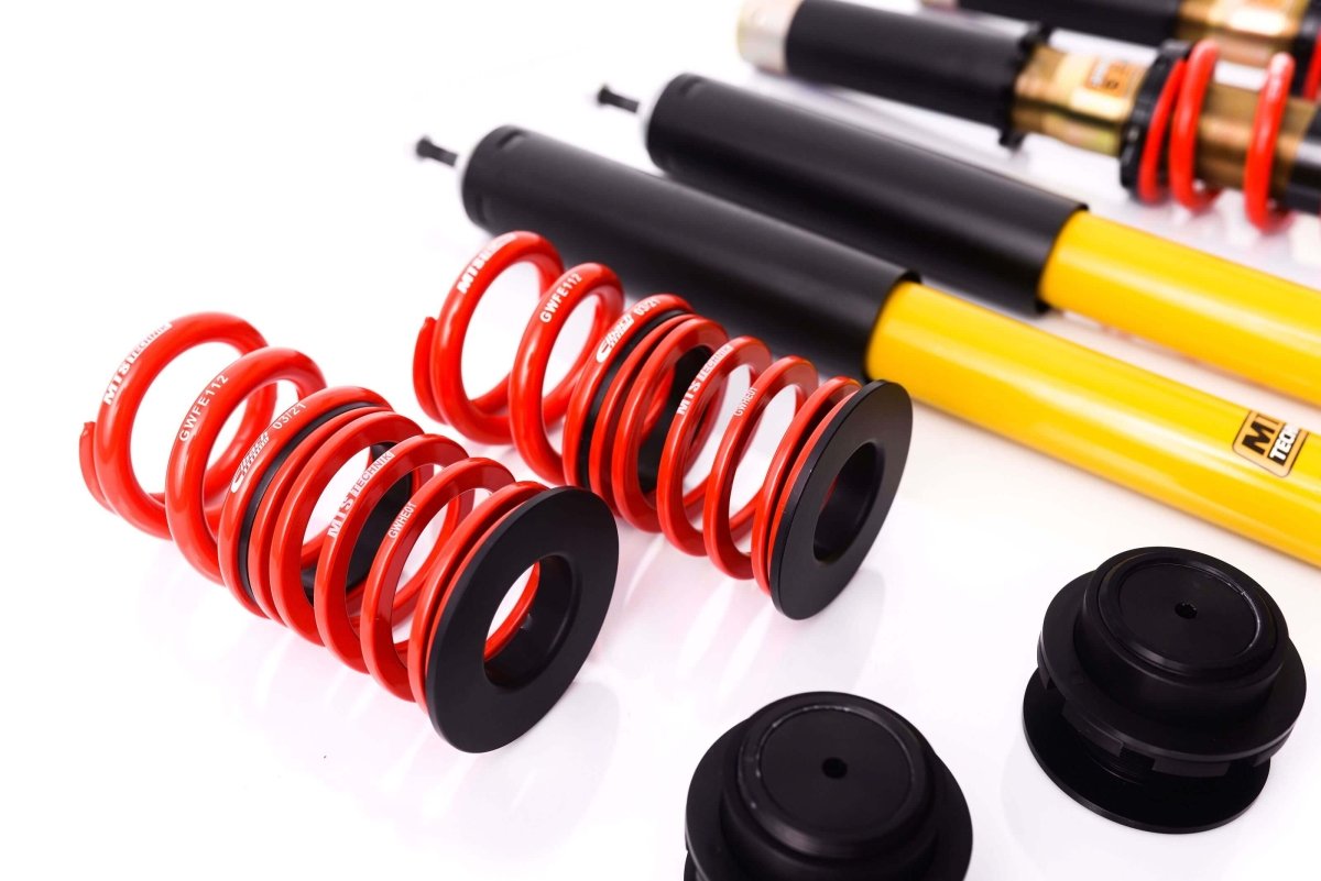 Street Coilover Kit w/ Camber Adjust Top Mounts (Gold) - Weld - In for BMW 3 Convertible (E30) - MTS Technik UK - mtsgwbm15-bmw-3-convertible-e30