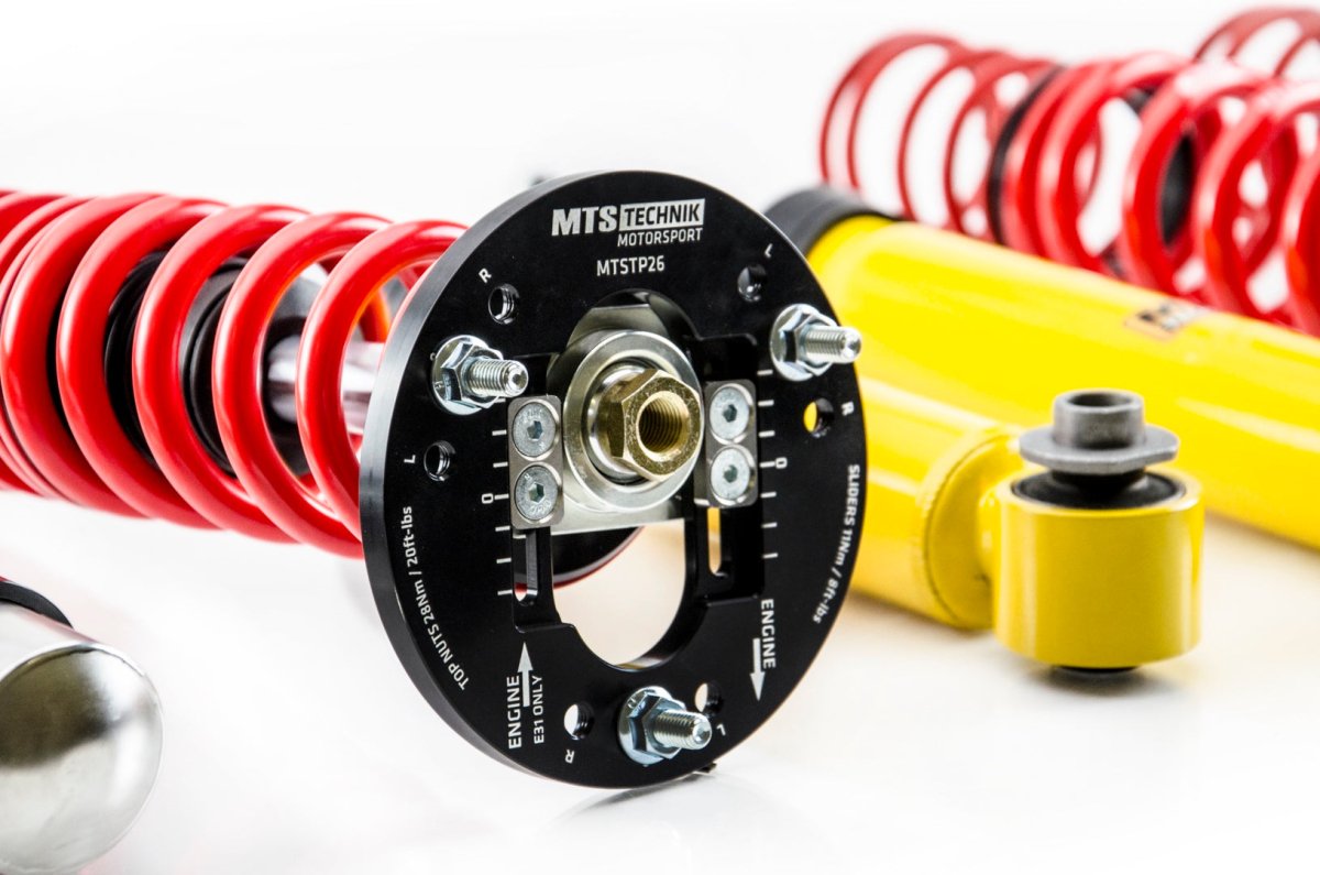 Street Coilover Kit w/ Camber Adjust Top Mounts (Gold) - Weld - In for BMW 3 Convertible (E30) - MTS Technik UK - mtsgwbm11-bmw-3-convertible-e30