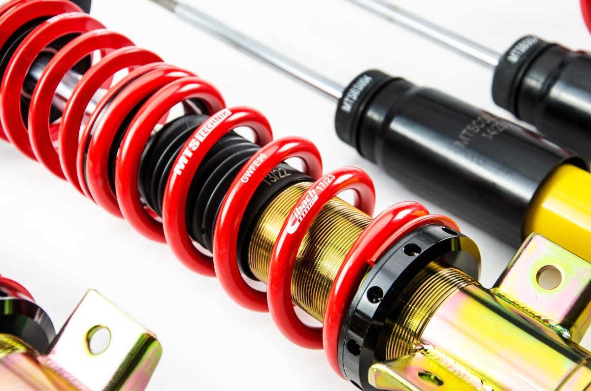 Street Coilover Kit w/ Camber Adjust Top Mounts (Gold) - Weld - In for BMW 3 Convertible (E30) - MTS Technik UK - mtsgwbm11-bmw-3-convertible-e30