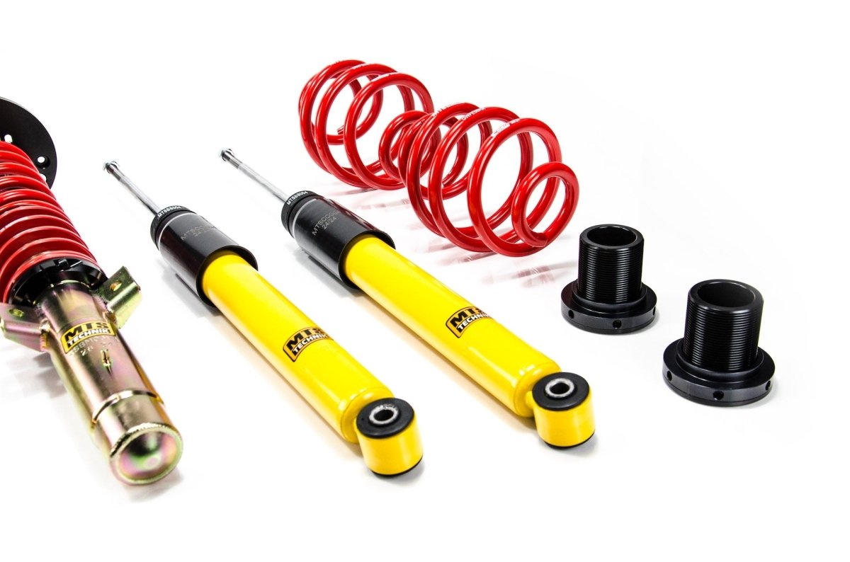 Street Coilover Kit w/ Camber Adjust Top Mounts (Gold) - Weld - In for BMW 3 Convertible (E30) - MTS Technik UK - mtsgwbm11-bmw-3-convertible-e30