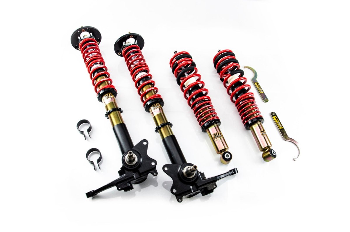 Street Coilover Kit w/ Camber Adjust Top Mounts (Gold) - Weld - In for BMW 3 (E21) - MTS Technik UK - mtsgwbm83-bmw-3-e21