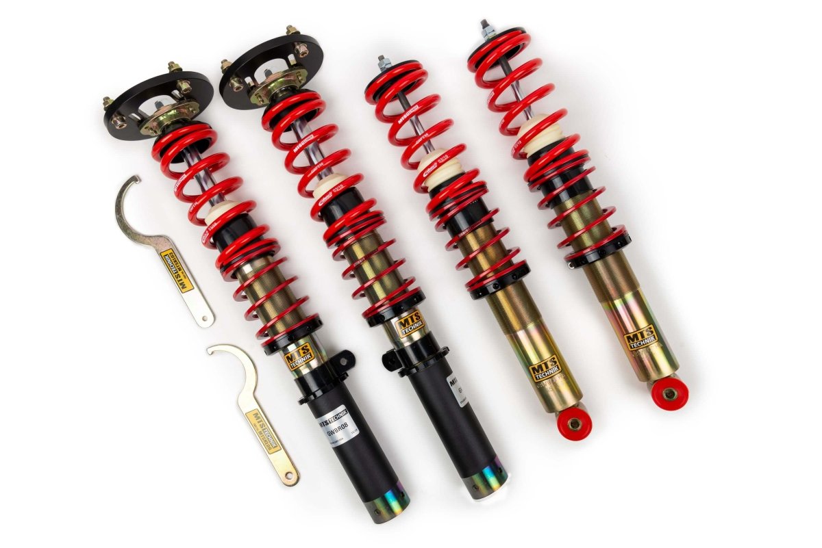 Street Coilover Kit w/ Camber Adjust Top Mounts (Gold) - Weld - In for BMW 3 (E21) - MTS Technik UK - mtsgwbm16-bmw-3-e21