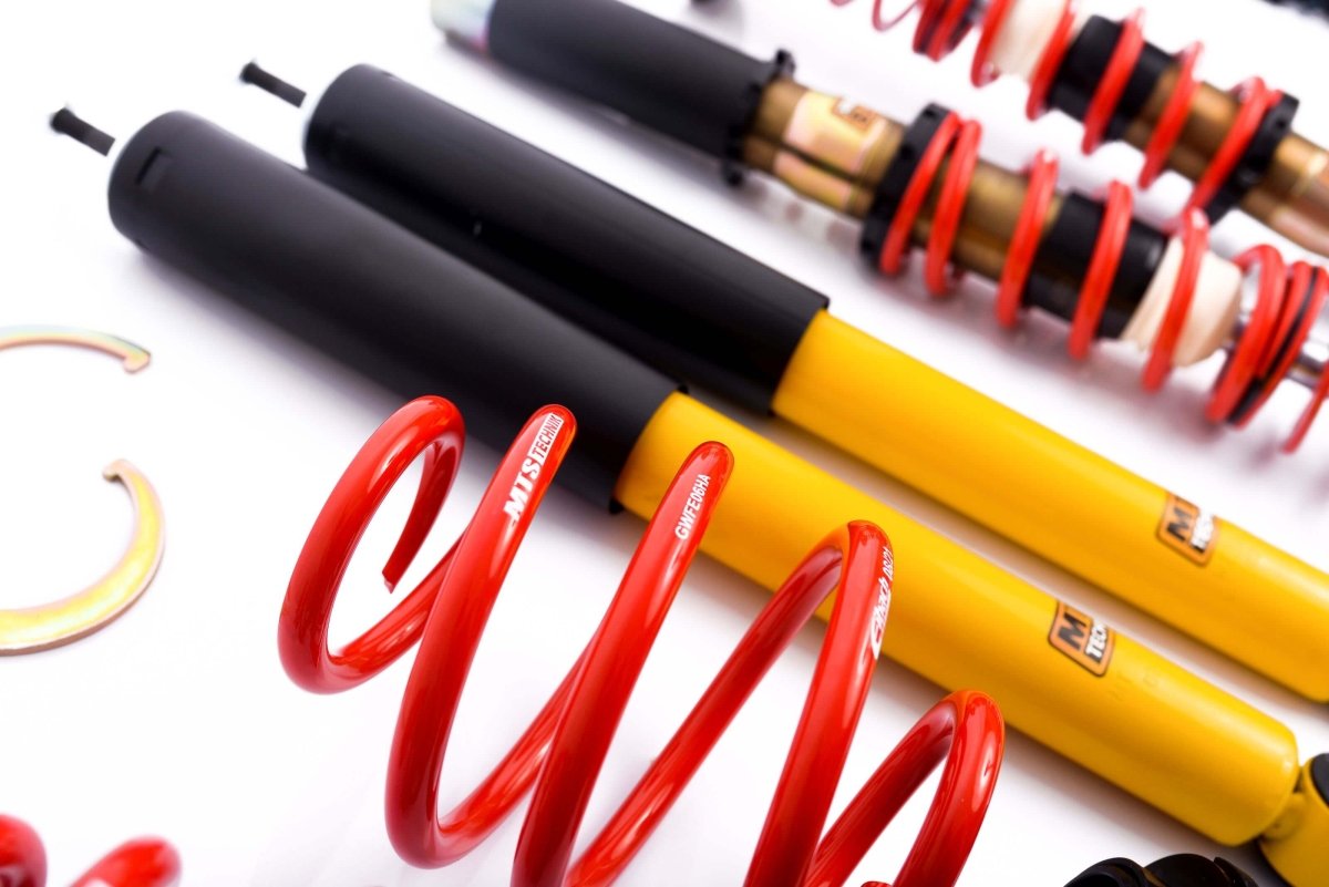 Street Coilover Kit w/ Camber Adjust Top Mounts (Gold) - Weld - In for BMW 3 (E30) - MTS Technik UK - mtsgwbm15-bmw-3-e30