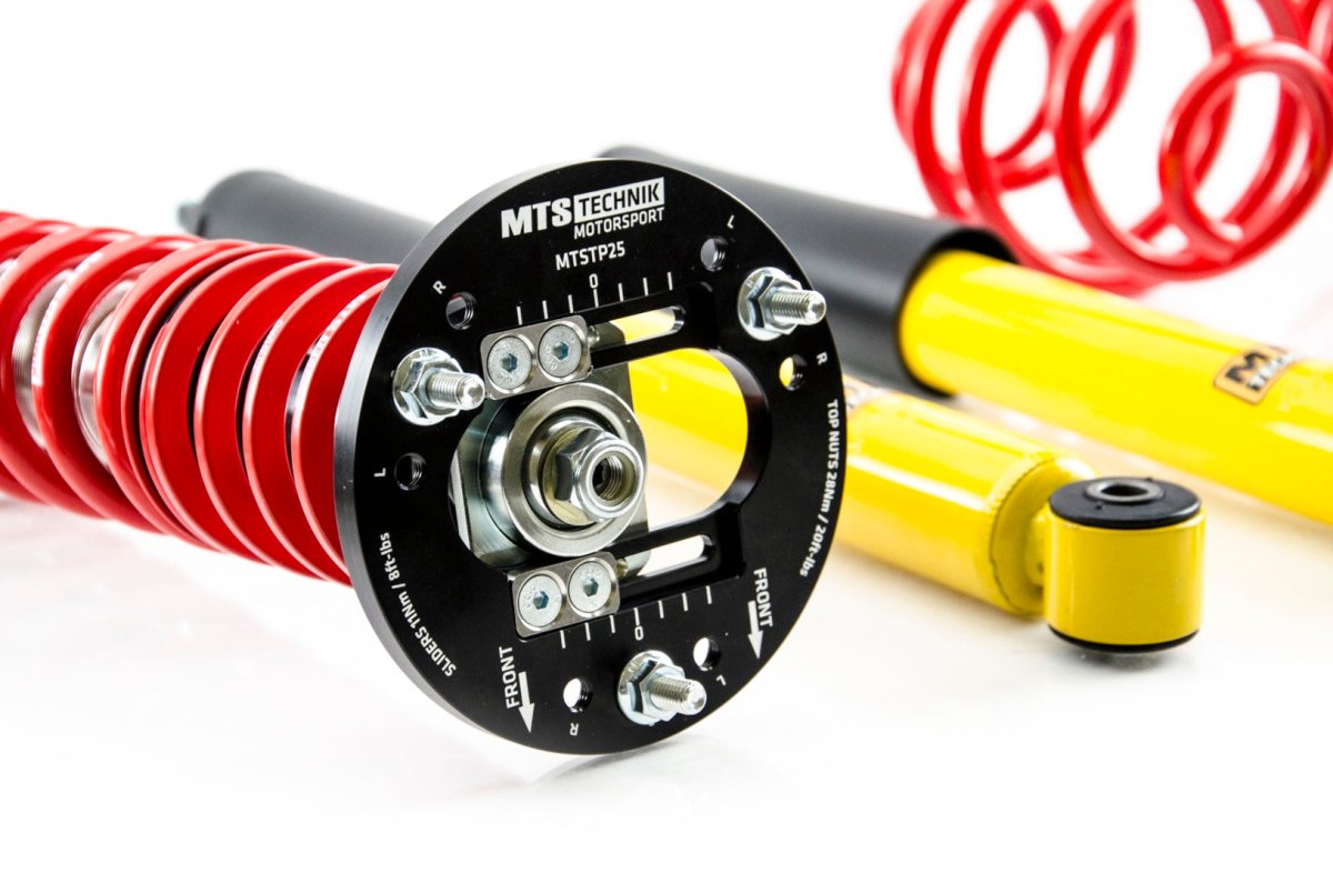 Street Coilover Kit w/ Camber Adjust Top Mounts (Gold) - Weld - In for BMW 3 (E30) - MTS Technik UK - mtsgwbm11-bmw-3-e30
