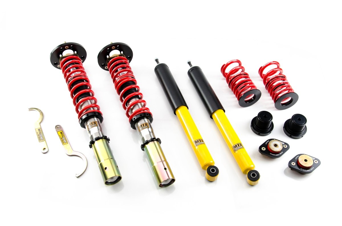 Street Coilover Kit w/ Camber Adjust Top Mounts (Gold) - Weld - In for BMW 3 (E30) - MTS Technik UK - mtsgwbm105-bmw-3-e30