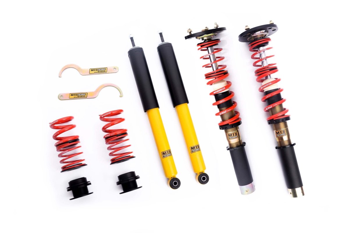 Street Coilover Kit w/ Camber Adjust Top Mounts (Gold) - Weld - In for BMW 3 (E30) - MTS Technik UK - mtsgwbm15-bmw-3-e30