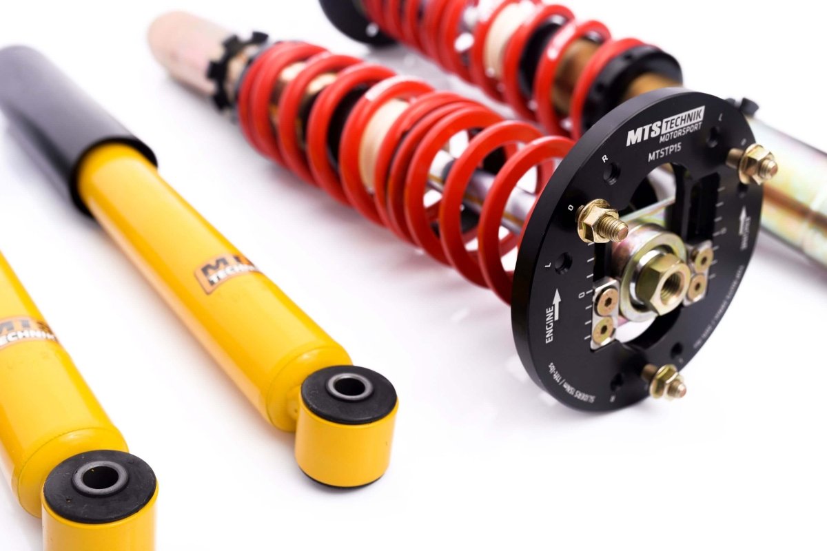 Street Coilover Kit w/ Camber Adjust Top Mounts (Gold) - Weld - In for BMW 3 (E30) - MTS Technik UK - mtsgwbm11-bmw-3-e30