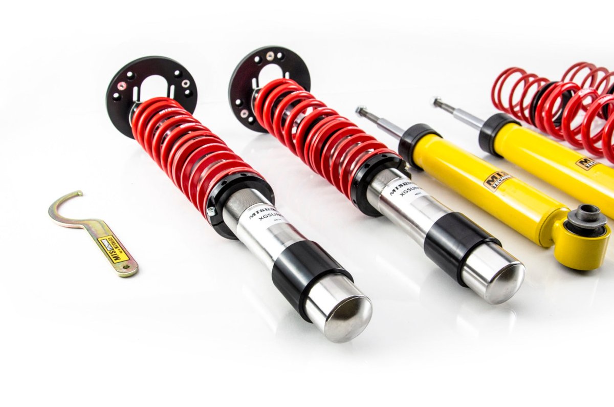 Street Coilover Kit w/ Camber Adjust Top Mounts (Gold) - Weld - In for BMW 3 Touring (E30) - MTS Technik UK - mtsgwbm11-bmw-3-touring-e30
