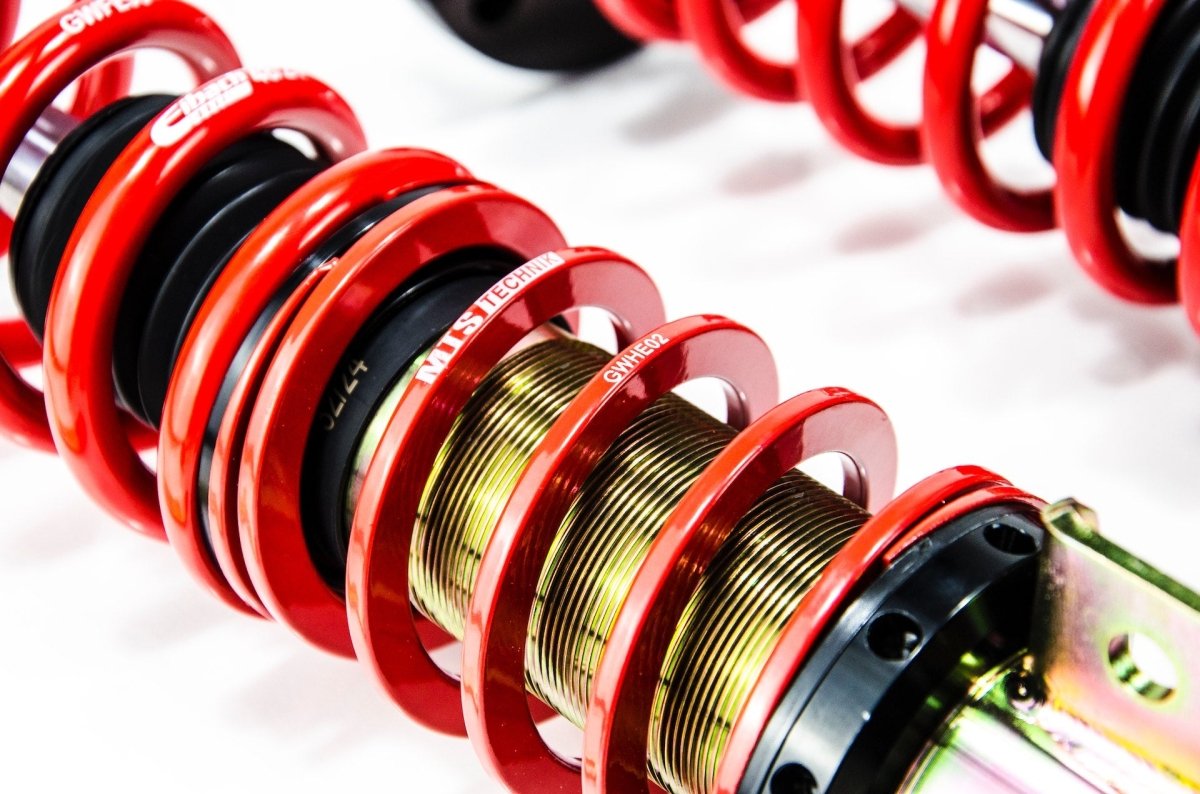 Street Coilover Kit w/ Camber Adjust Top Mounts (Gold) - Weld - In for BMW 3 Touring (E30) - MTS Technik UK - mtsgwbm11-bmw-3-touring-e30