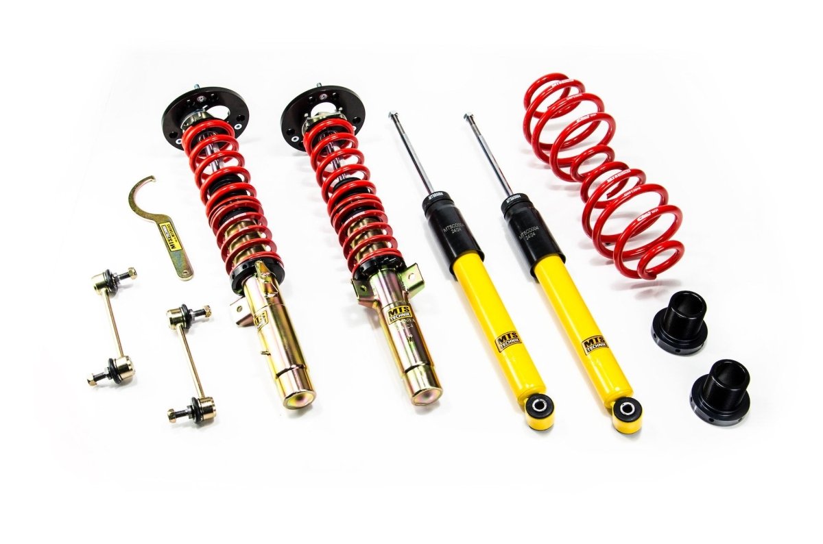 Street Coilover Kit w/ Camber Adjust Top Mounts (Gold) - Weld - In for BMW 3 Touring (E30) - MTS Technik UK - mtsgwbm11-bmw-3-touring-e30
