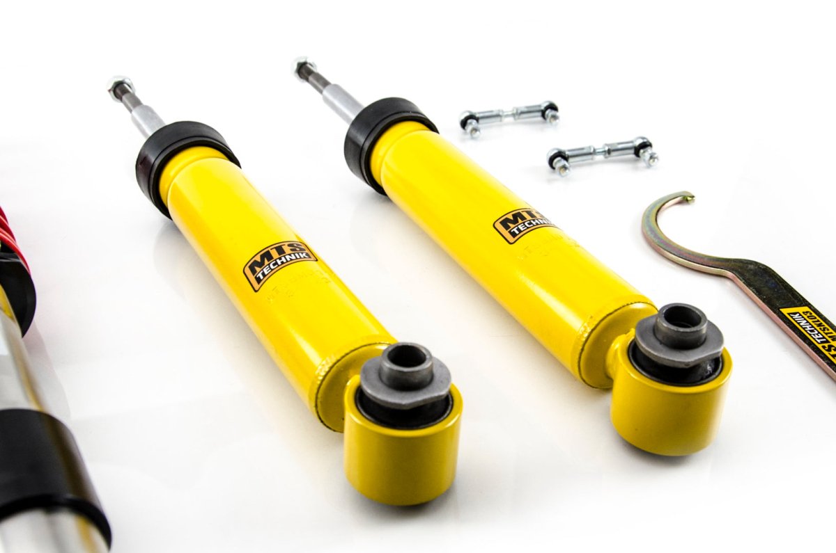 Street Coilover Kit w/ Camber Adjust Top Mounts (Gold) - Weld - In for BMW 3 Touring (E30) - MTS Technik UK - mtsgwbm11-bmw-3-touring-e30