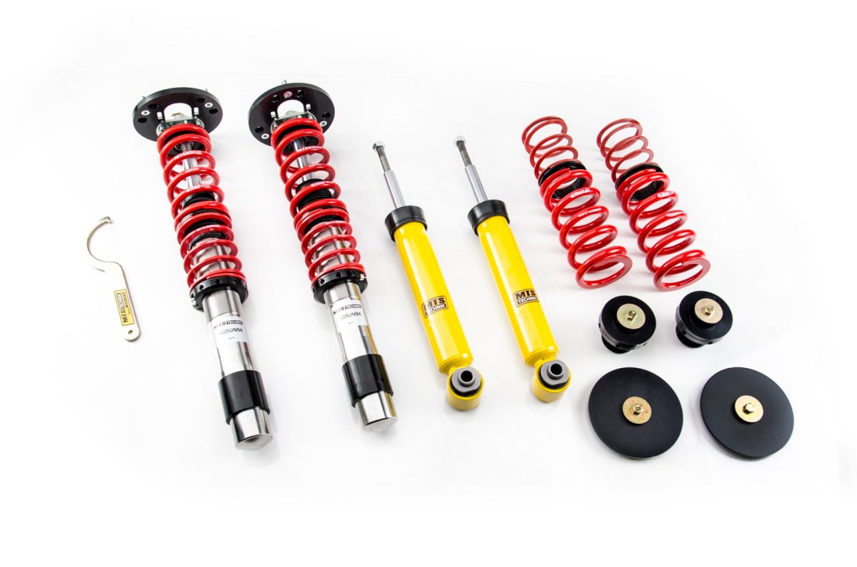 Street Coilover Kit w/ Camber Adjust Top Mounts (Gold) - Weld - In for BMW 3 Touring (E30) - MTS Technik UK - mtsgwbm11-bmw-3-touring-e30