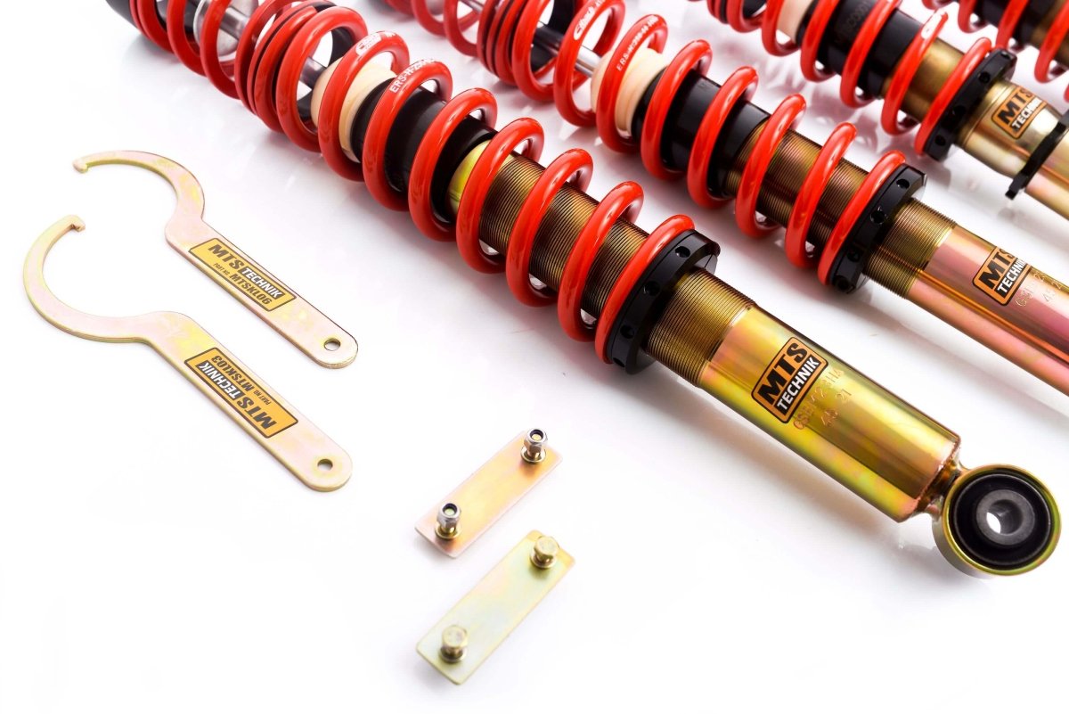 Street Coilover Kit w/ Camber Adjust Top Mounts (Gold) - Weld - In for BMW 7 (E23) - MTS Technik UK - mtsgwbm58-bmw-7-e23