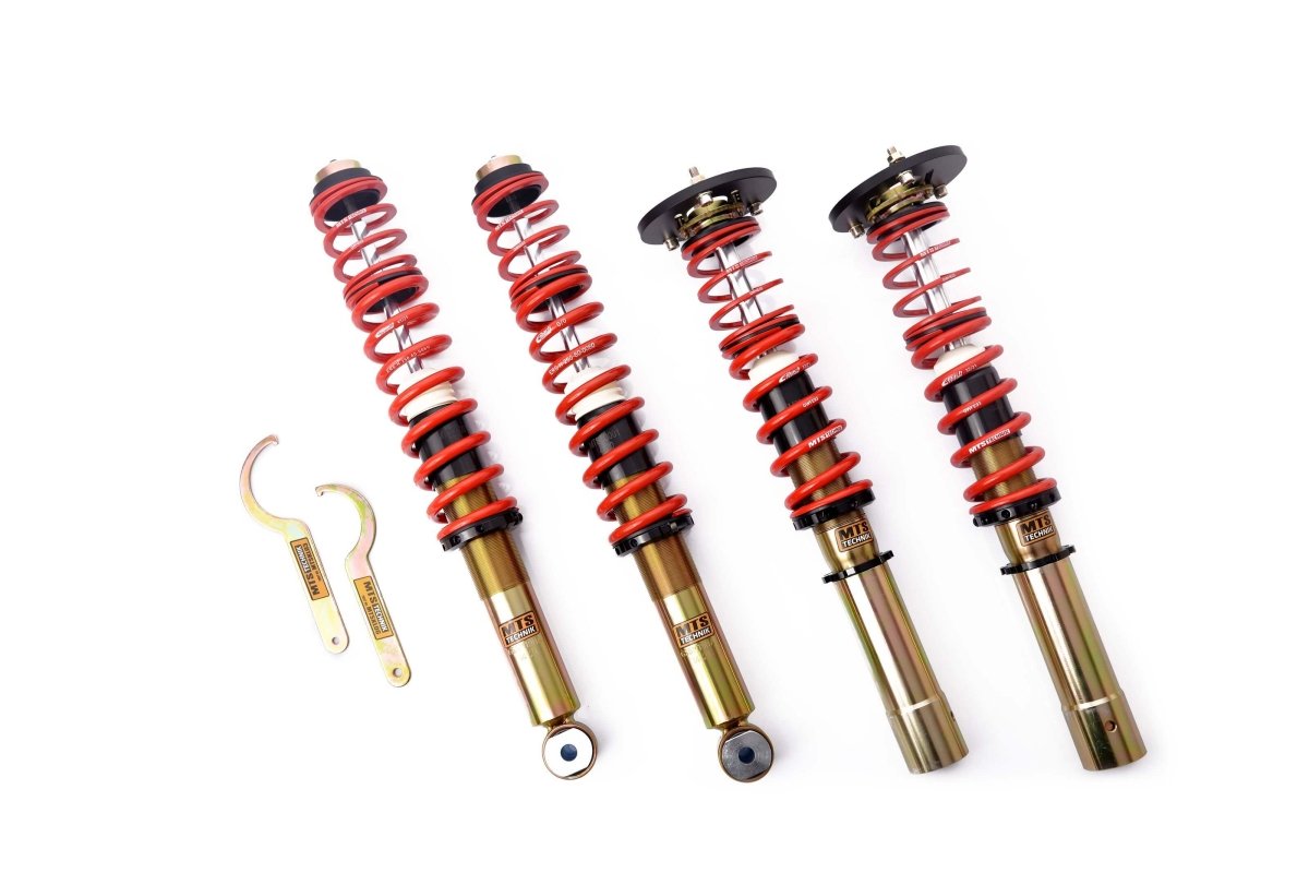 Street Coilover Kit w/ Camber Adjust Top Mounts (Gold) - Weld - In for BMW 7 (E23) - MTS Technik UK - mtsgwbm29-bmw-7-e23