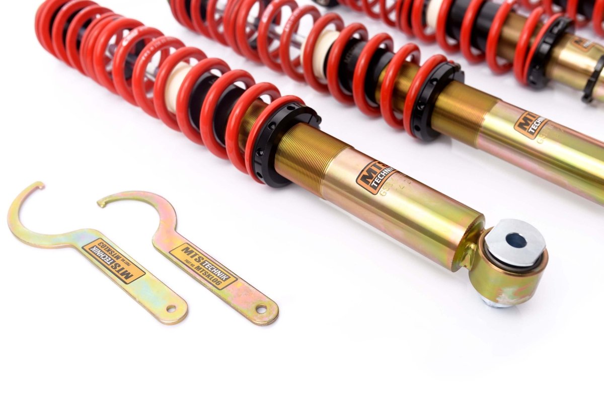 Street Coilover Kit w/ Camber Adjust Top Mounts (Gold) - Weld - In for BMW 7 (E23) - MTS Technik UK - mtsgwbm29-bmw-7-e23