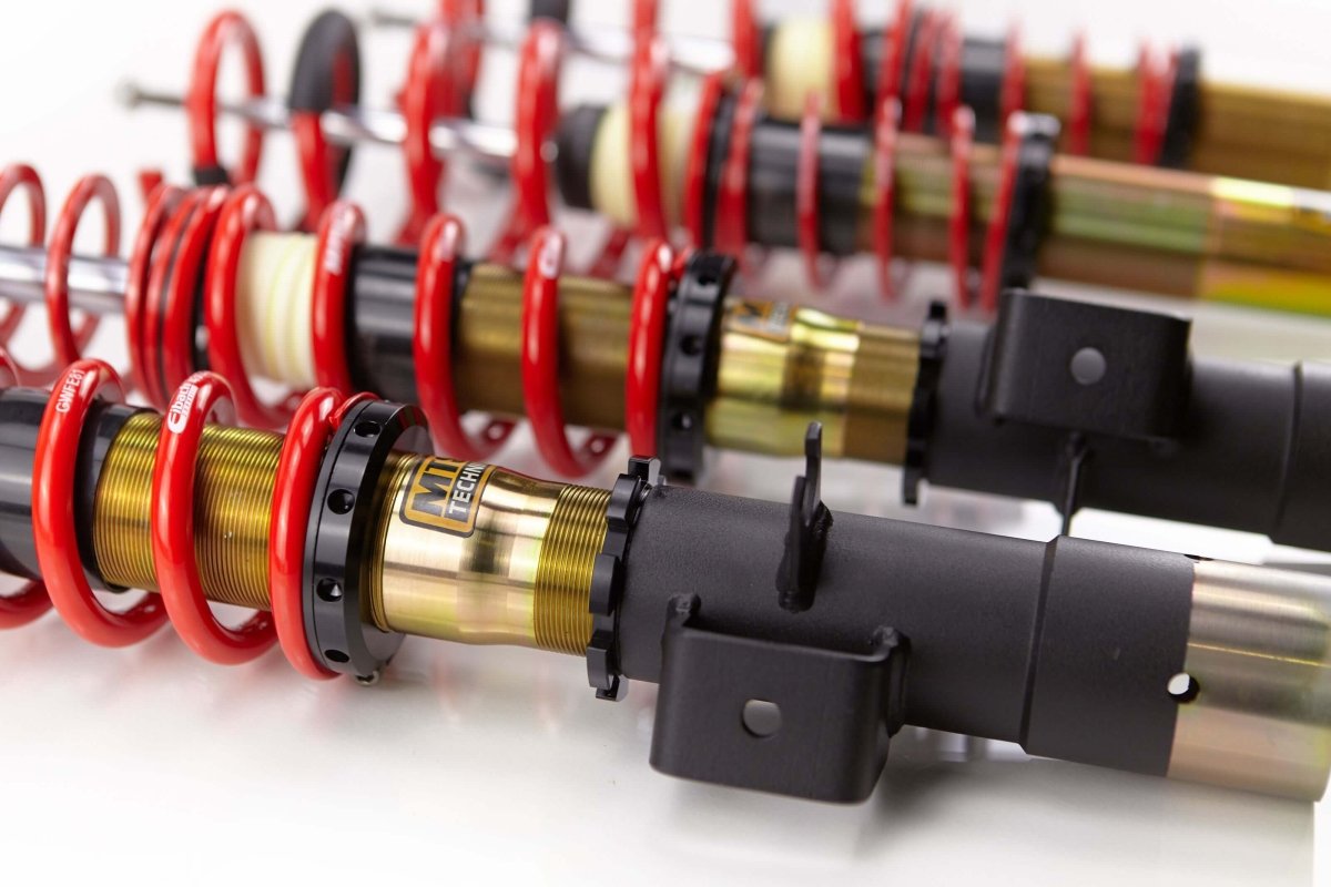 Street Coilover Kit w/ Camber Adjust Top Mounts (Gold) - Weld - In for BMW 7 (E32) - MTS Technik UK - mtsgwbm27-bmw-7-e32