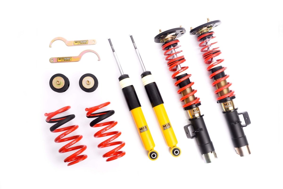 Street Coilover Kit w/ Camber Adjust Top Mounts (Gold) - Weld - In for BMW 8 (E31) - MTS Technik UK - mtsgwbm48-bmw-8-e31