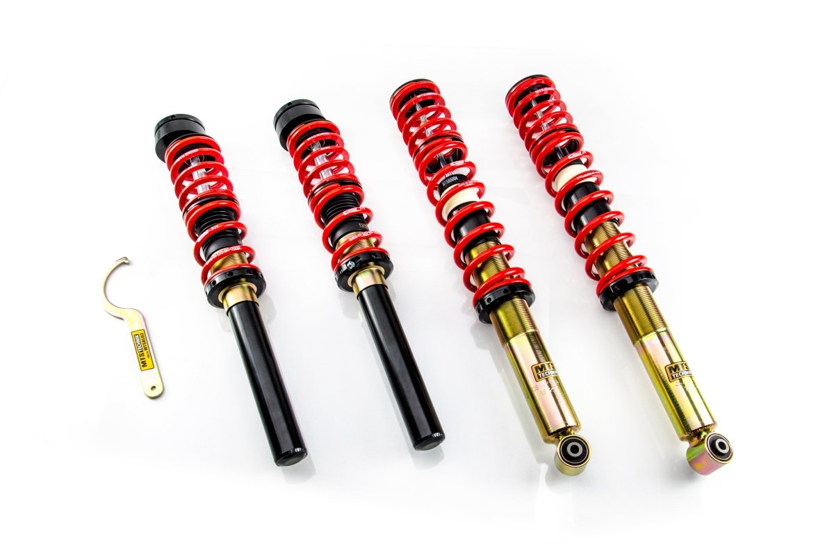 Street Coilover Kit w/ Camber Adjust Top Mounts (Gold) - Weld - In for Volkswagen PASSAT B2 Saloon (32B) - MTS Technik UK - mtsgwvw112-volkswagen-passat-b2-saloon-32b