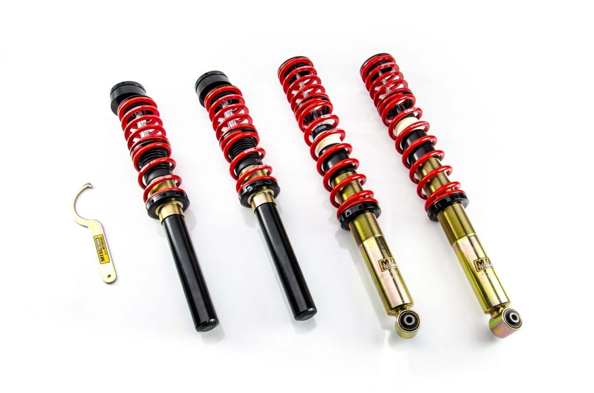 Street Coilover Kit w/ Camber Adjust Top Mounts (Gold) - Weld - In for Volkswagen PASSAT B2 Variant (33B) - MTS Technik UK - mtsgwvw112-volkswagen-passat-b2-variant-33b