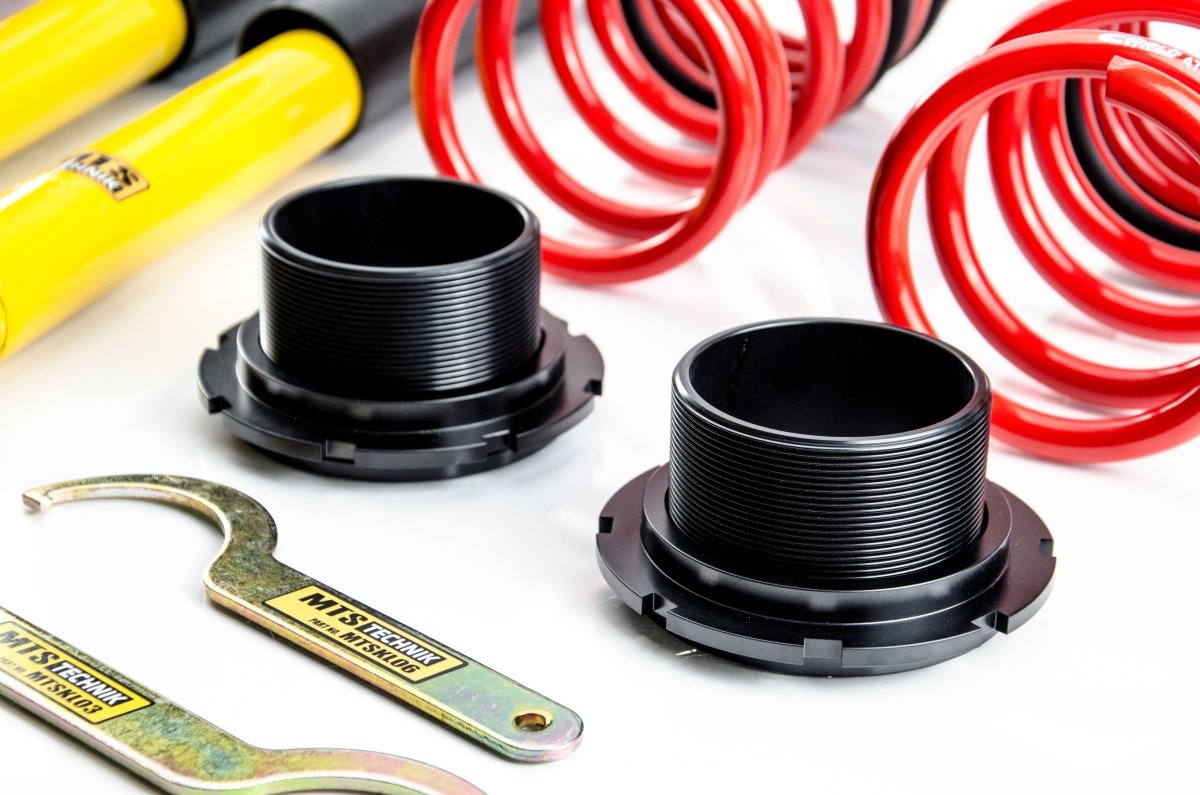 Street Coilover Kit w/ Camber Adjust Top Mounts (Inox) - Weld - In for BMW 1502 - 2002 Touring (E6) - MTS Technik UK - xmtsgwbm54-bmw-1502-2002-touring-e6