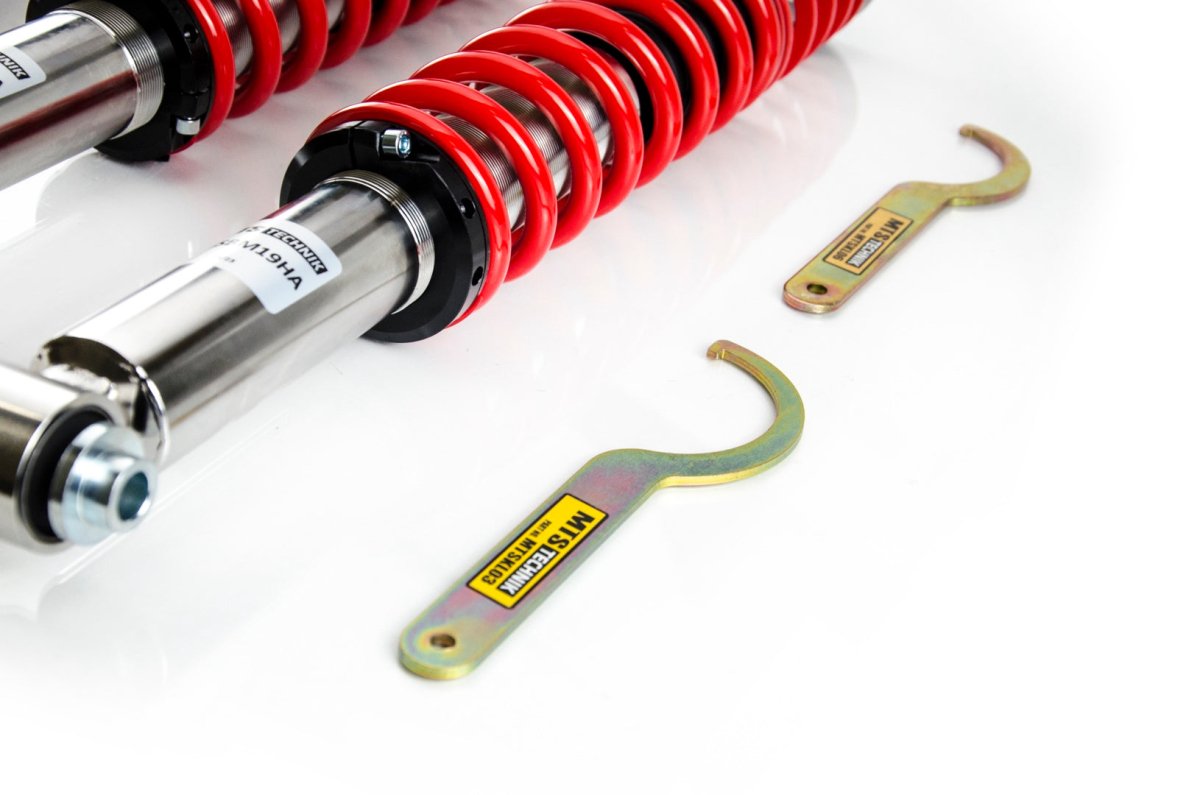 Street Coilover Kit w/ Camber Adjust Top Mounts (Inox) - Weld - In for BMW 7 (E23) - MTS Technik UK - xmtsgwbm29-bmw-7-e23