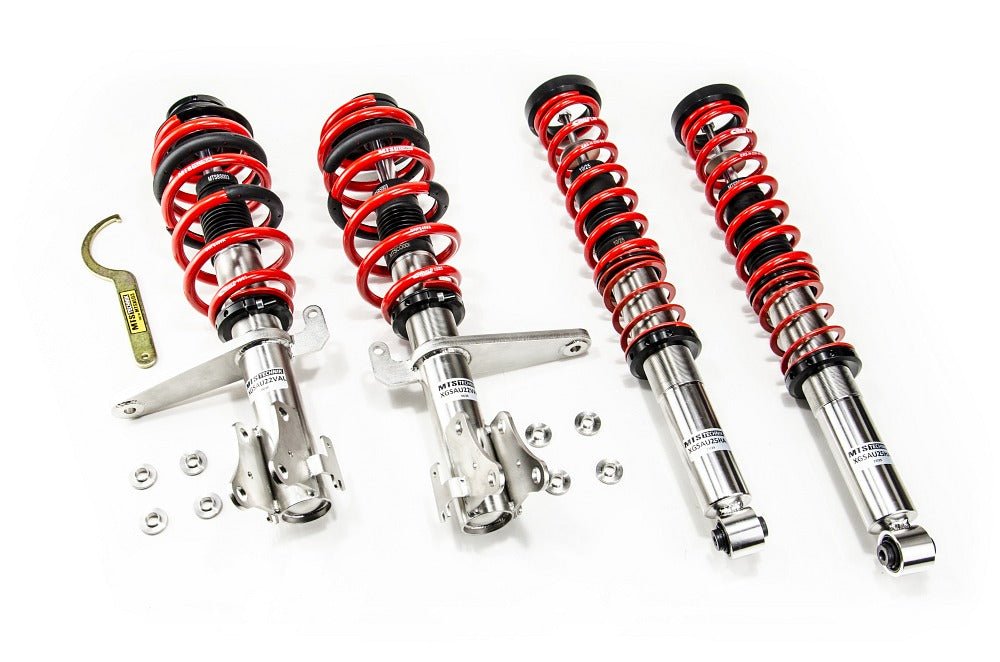 XMTSGWAU69 Street Coilover Kit w/ Camber Adjust Top Mounts (Inox) for Audi Convertible B3 (8G) - MTS Technik UK - xmtsgwau69-audi-convertible-b3-8g