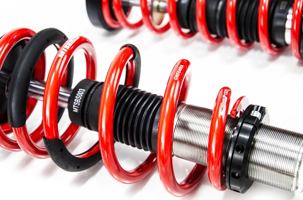 XMTSGWAU69 Street Coilover Kit w/ Camber Adjust Top Mounts (Inox) for Audi Convertible B3 (8G) - MTS Technik UK - xmtsgwau69-audi-convertible-b3-8g