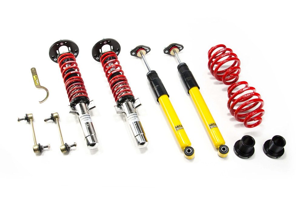 XMTSGWBM100-C Comfort Coilover Kit w/ Camber Adjust Top Mounts (Inox) for BMW 3 Convertible (E46) - MTS Technik UK - xmtsgwbm100-c-bmw-3-convertible-e46
