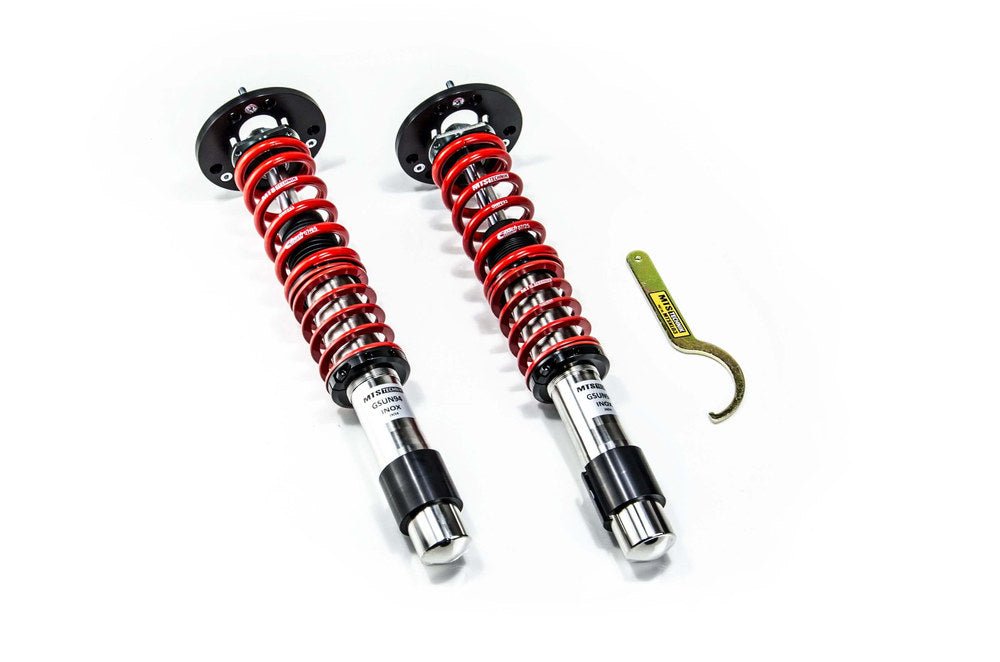 XMTSGWBM110 Street Coilover Kit w/ Camber Adjust Top Mounts (Inox) for BMW 5 (E60) - MTS Technik UK - xmtsgwbm110-bmw-5-e60