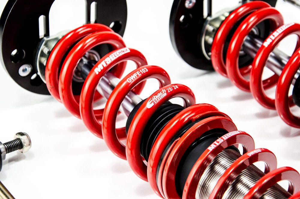 XMTSGWBM118-S Stance Coilover Kit w/ Camber Adjust Top Mounts (Inox) for BMW 3 Compact (E46) - MTS Technik UK - xmtsgwbm118-s-bmw-3-compact-e46