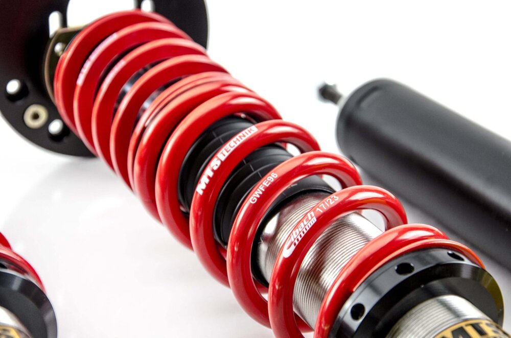 XMTSGWBM15-C Comfort Coilover Kit w/ Camber Adjust Top Mounts (Inox) for BMW 3 (E30) - MTS Technik UK - xmtsgwbm15-c-bmw-3-e30