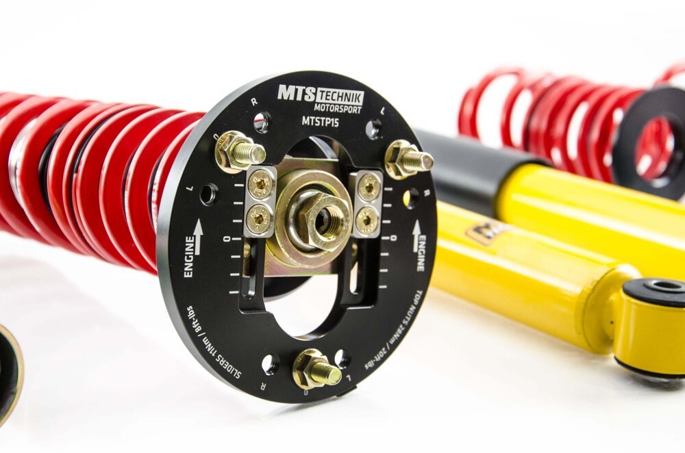 XMTSGWBM15-S Stance Coilover Kit w/ Camber Adjust Top Mounts (Inox) for BMW 3 Convertible (E30) - MTS Technik UK - xmtsgwbm15-s-bmw-3-convertible-e30