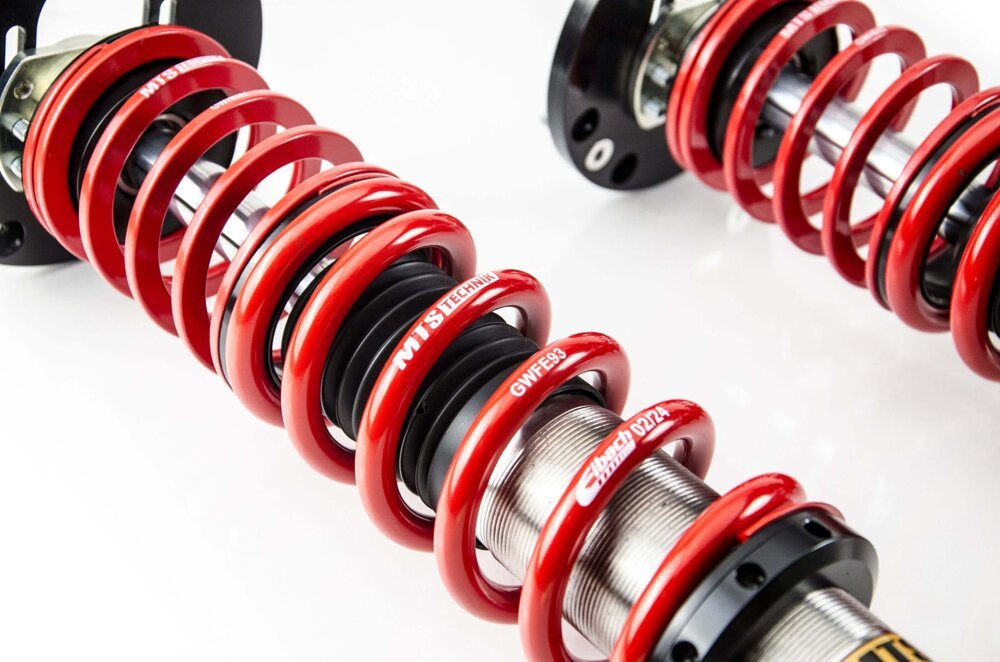 XMTSGWBM29 Street Coilover Kit w/ Camber Adjust Top Mounts (Inox) for BMW 7 (E23) - MTS Technik UK - xmtsgwbm29-bmw-7-e23