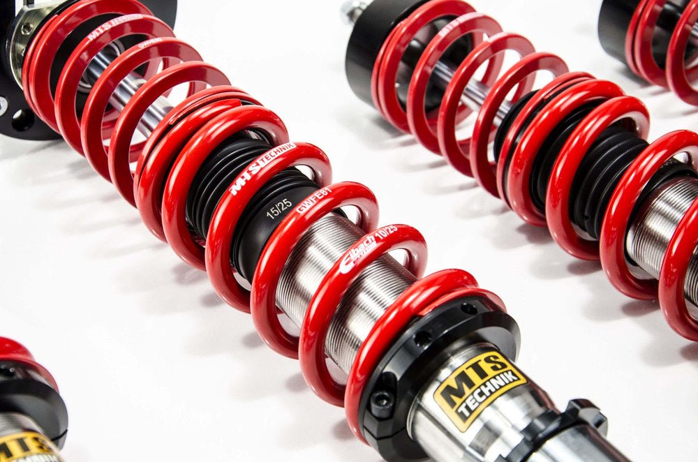 XMTSGWBM42-S Stance Coilover Kit w/ Camber Adjust Top Mounts (Inox) for BMW 6 (E24) - MTS Technik UK - xmtsgwbm42-s-bmw-6-e24