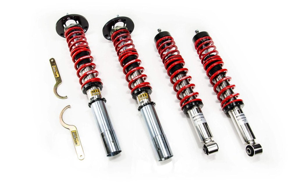 XMTSGWBM42-S Stance Coilover Kit w/ Camber Adjust Top Mounts (Inox) for BMW 6 (E24) - MTS Technik UK - xmtsgwbm42-s-bmw-6-e24