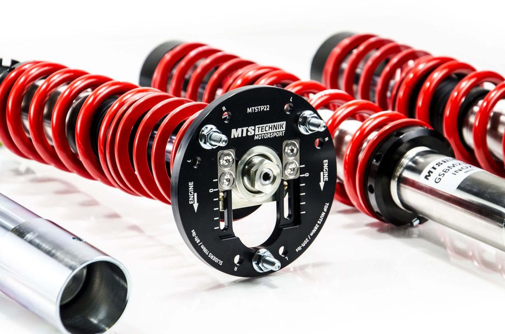 XMTSGWBM42-S Stance Coilover Kit w/ Camber Adjust Top Mounts (Inox) for BMW 6 (E24) - MTS Technik UK - xmtsgwbm42-s-bmw-6-e24