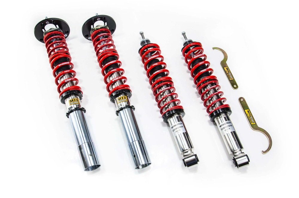 XMTSGWBM50 Street Coilover Kit w/ Camber Adjust Top Mounts (Inox) for BMW 2500-3.3 (E3) - MTS Technik UK - xmtsgwbm50-bmw-2500-33-e3