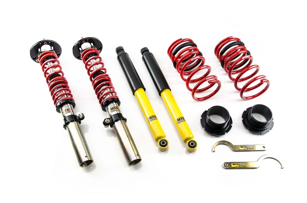 XMTSGWBM54 Street Coilover Kit w/ Camber Adjust Top Mounts (Inox) for BMW 1502-2002 (E10) - MTS Technik UK - xmtsgwbm54-bmw-1502-2002-e10