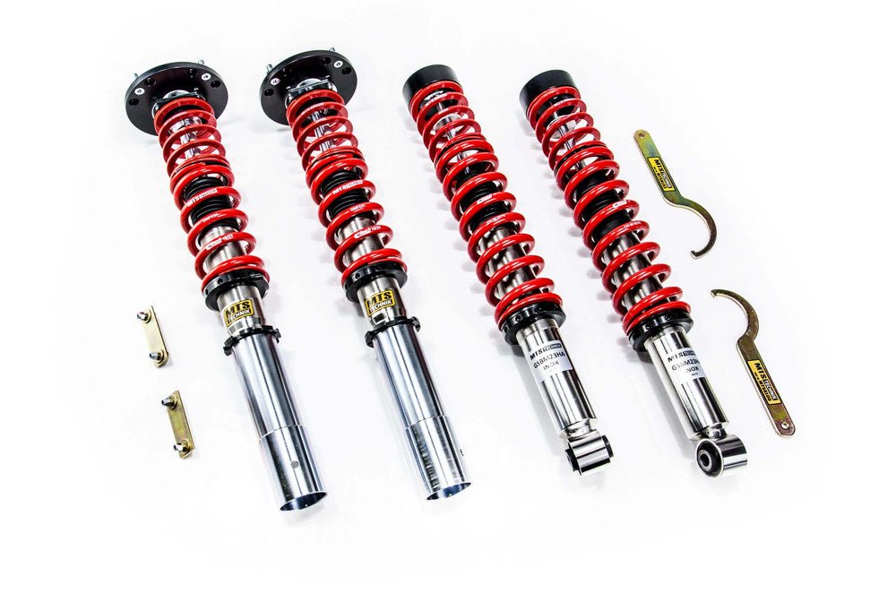 XMTSGWBM58-S Stance Coilover Kit w/ Camber Adjust Top Mounts (Inox) for BMW 7 (E23) - MTS Technik UK - xmtsgwbm58-s-bmw-7-e23