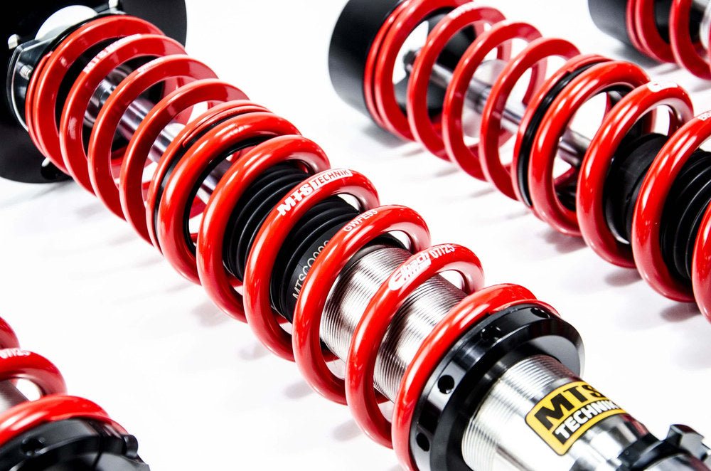 XMTSGWBM58 Street Coilover Kit w/ Camber Adjust Top Mounts (Inox) for BMW 7 (E23) - MTS Technik UK - xmtsgwbm58-bmw-7-e23