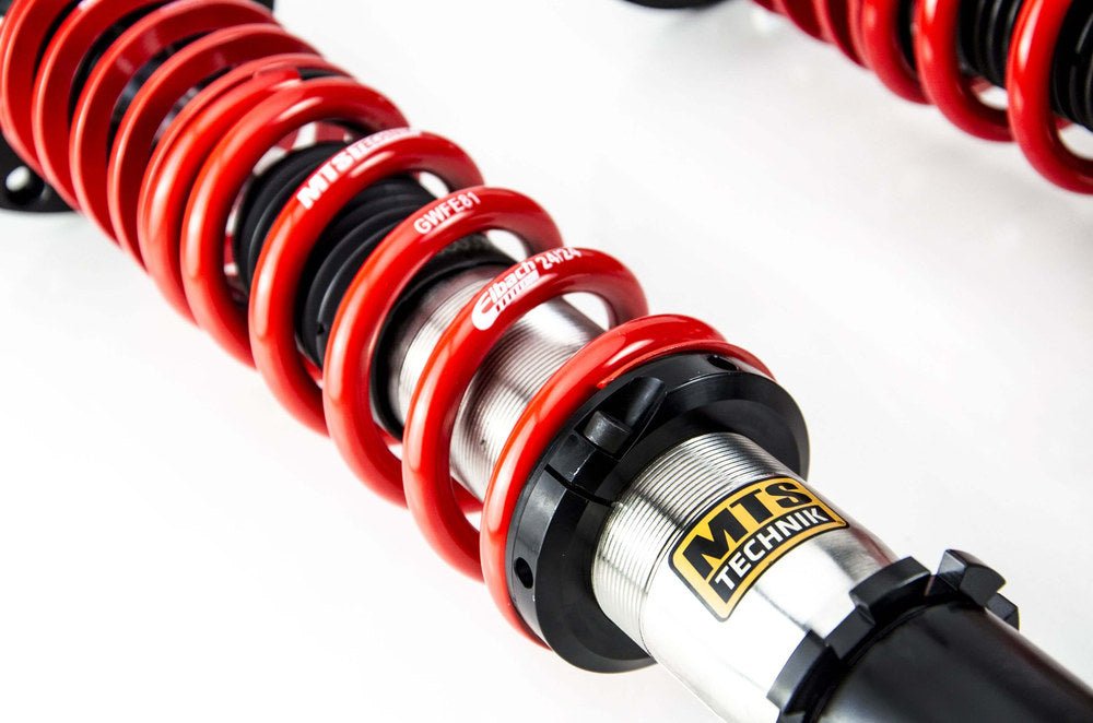 XMTSGWBM87-S Stance Coilover Kit w/ Camber Adjust Top Mounts (Inox) for BMW 7 (E23) - MTS Technik UK - xmtsgwbm87-s-bmw-7-e23