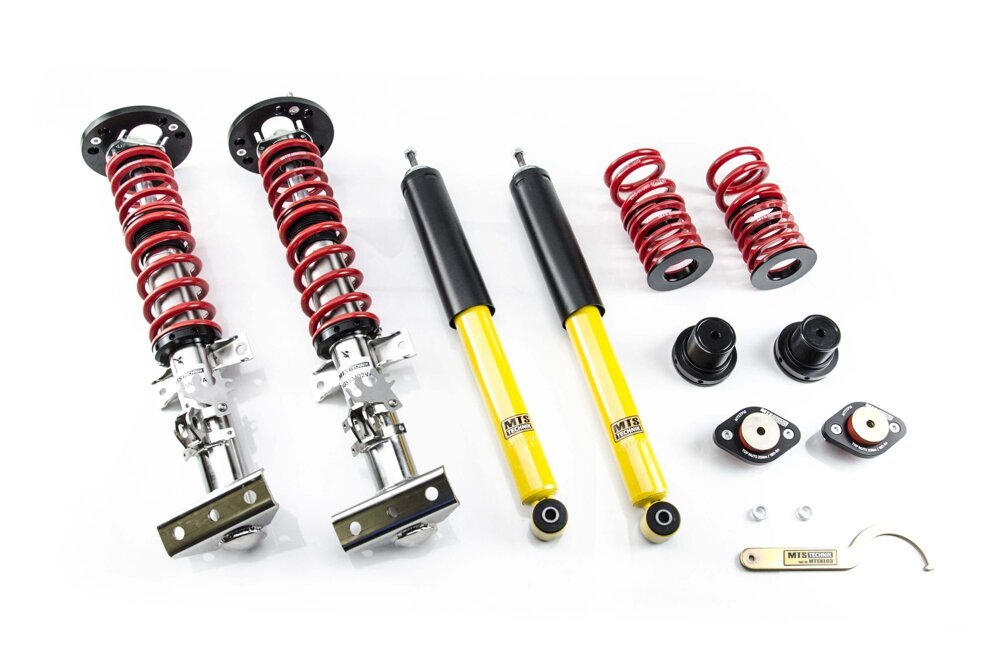 XMTSGWBM99-S Stance Coilover Kit w/ Camber Adjust Top Mounts (Inox) for BMW Z3 Coupe (E36) - MTS Technik UK - xmtsgwbm99-s-bmw-z3-coupe-e36