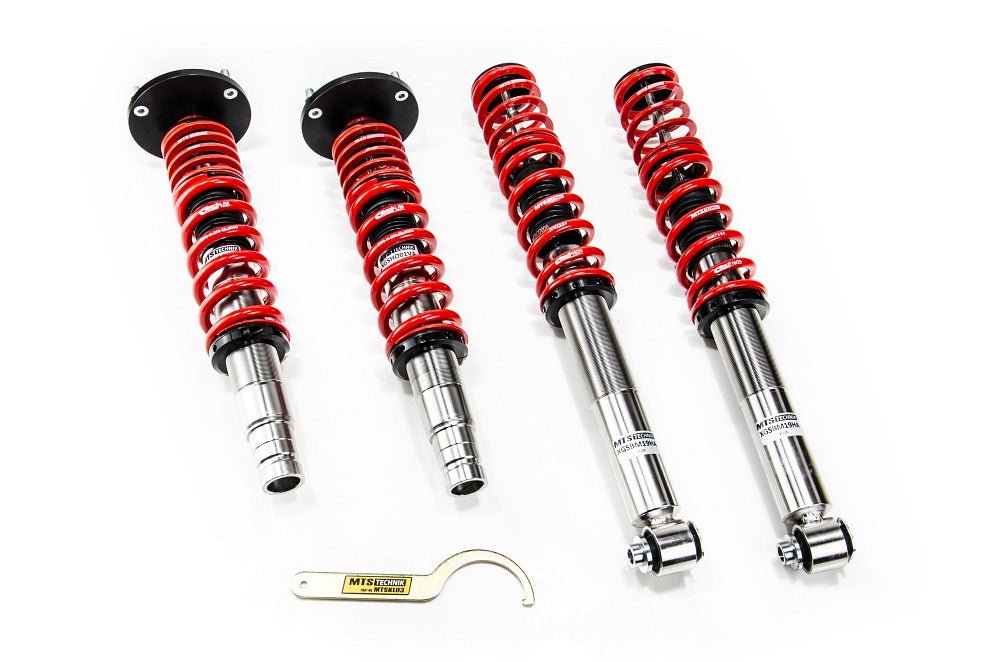 XMTSGWMI01-S Stance Coilover Kit w/ Camber Adjust Top Mounts (Inox) for Mitsubishi GALANT VIII (EA) - MTS Technik UK - xmtsgwmi01-s-mitsubishi-galant-viii-ea