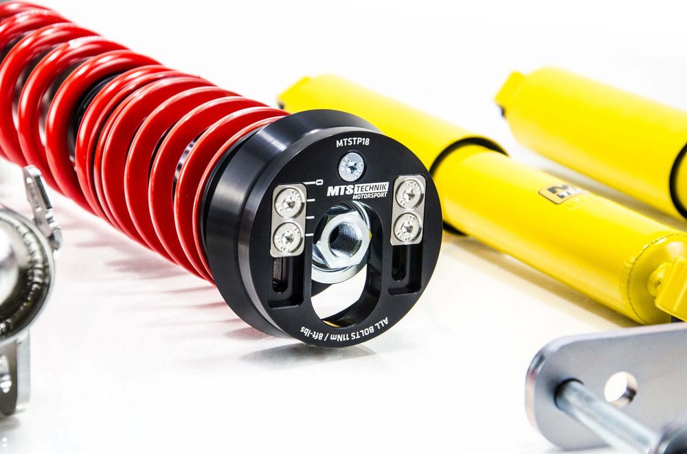 XMTSGWVW105 Street Coilover Kit w/ Camber Adjust Top Mounts (Inox) for Volkswagen CADDY Mk2 Box Body/MPV (9K9A) - MTS Technik UK - xmtsgwvw105-volkswagen-caddy-mk2-box-bodympv-9k9a