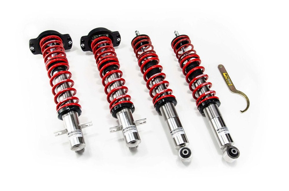 XMTSGWVW85 Street Coilover Kit w/ Camber Adjust Top Mounts (Inox) for Volkswagen SCIROCCO (53B) - MTS Technik UK - xmtsgwvw85-volkswagen-scirocco-53b